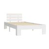 Estructura De Cama De Madera Maciza De Pino Blanco 100x200 Cm