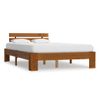 Estructura De Cama Madera Maciza Pino Marrón Miel 120x200 Cm