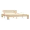 Estructura De Cama De Madera Maciza De Pino 180x200 Cm Marrón