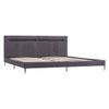 Estructura De Cama Con Led Tela Gris 180x200 Cm