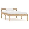 Estructura De Cama De Madera Maciza De Pino 100x200 Cm Marrón