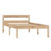 Estructura De Cama De Madera Maciza De Pino 100x200 Cm Marrón