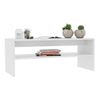 Mesa De Centro De Madera Contrachapada Blanco 100x40x40 Cm