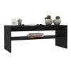 Mesa De Centro De Madera Contrachapada Negro 100x40x40 Cm