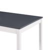 Mesa De Comedor De Madera De Pino Blanco Y Gris 140x70x73 Cm