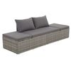 Cama De Jardín 195x60 Cm Ratán Sintético Gris