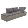 Cama De Jardín 195x60 Cm Ratán Sintético Gris