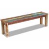 Banco De Madera Maciza Reciclada 160x35x46 Cm Multicolor