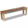 Banco De Madera Maciza Reciclada 160x35x46 Cm Multicolor