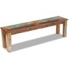 Banco De Madera Maciza Reciclada 160x35x46 Cm Multicolor