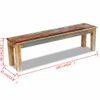 Banco De Madera Maciza Reciclada 160x35x46 Cm Multicolor