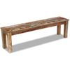 Banco De Madera Maciza Reciclada 160x35x46 Cm Multicolor