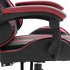 Silla De Gaming De Cuero Sintético Color Vino Tinto Rojo