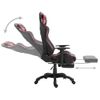 Silla Gaming Con Reposapiés Cuero Sintético Color Vino Tinto Rojo