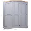 Armario Madera De Pino Mexicano Estilo Corona Gris 3 Puertas