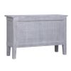 Aparador Con 2 Cajones Madera Maciza De Caoba 90x30x60 Cm Gris