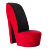 Sillón Con Forma De Zapato De Tacón Terciopelo Rojo