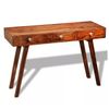 Mesa Consola Con 3 Cajones Madera Maciza Sheesham 76 Cm Marrón