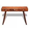 Mesa Consola Con 3 Cajones Madera Maciza Sheesham 76 Cm Marrón