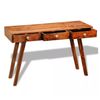 Mesa Consola Con 3 Cajones Madera Maciza Sheesham 76 Cm Marrón