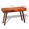 Mesa Consola Con 3 Cajones Madera Maciza Sheesham 76 Cm Marrón