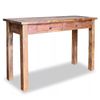 Mesa Consola De Madera Maciza Reciclada 123x42x75 Cm Marrón