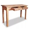 Mesa Consola De Madera Maciza Reciclada 123x42x75 Cm Marrón