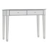 Mesa Consola De Espejo De Mdf Y Vidrio 106,5x38x76,5 Plateado