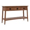 Mesa Consola De Madera De Abeto Maciza Marrón 126x40x77,5 Cm