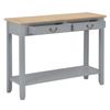 Mesa Consola De Madera Gris 110x35x80 Cm