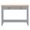 Mesa Consola De Madera Gris 110x35x80 Cm