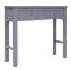 Mesa Consola De Madera Gris 90x30x77 Cm