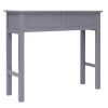 Mesa Consola De Madera Gris 90x30x77 Cm