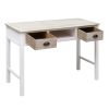 Mesa Consola De Madera 110x45x76 Cm Marrón