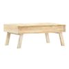 Mesa De Centro De Madera Maciza De Mango 100x60x40 Cm Beige