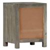 Mesita De Noche Madera Maciza De Mango Gris 40x30x50 Cm