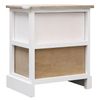 Mesitas Noche 2 Uds Madera Paulownia Blanco Natural 38x28x45cm