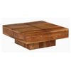 Mesa De Centro De Madera Maciza De Acacia 80x80x30 Cm Marrón