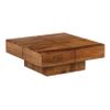 Mesa De Centro De Madera Maciza De Acacia 80x80x30 Cm Marrón