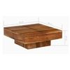 Mesa De Centro De Madera Maciza De Acacia 80x80x30 Cm Marrón