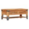 Mesa De Centro De Madera Maciza De Acacia 110x52x45 Cm Marrón