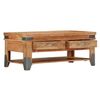 Mesa De Centro De Madera Maciza De Acacia 110x52x45 Cm Marrón