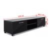 Mueble De Tv Negro Brillo 120x40,5x35 Cm