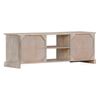 Mueble De Tv De Madera Maciza De Acacia 120x30x40 Cm Blanco