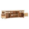 Mueble Para Tv De Madera Maciza Reciclada 120x30x40 Cm Marrón