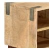 Mueble Para Tv De Madera Maciza De Mango Rugosa 130x30x46 Cm Marrón