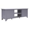 Mueble Para Tv Madera De Paulownia Gris 115x30x40 Cm