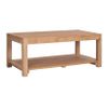 Mesa De Centro De Madera Maciza De Teca 100x50x40 Cm Marrón