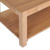 Mesa De Centro De Madera Maciza De Teca 100x50x40 Cm Marrón