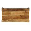 Mesa De Centro De Madera Maciza De Mango Rugosa Y Acero 110 Cm Marrón